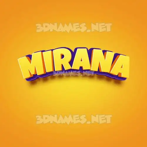 mirana in Orange Toon style - 3D name wallpaper mirana in Orange Toon style - 3D name wallpaper