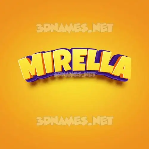mirella in Orange Toon style - 3D name wallpaper mirella in Orange Toon style - 3D name wallpaper