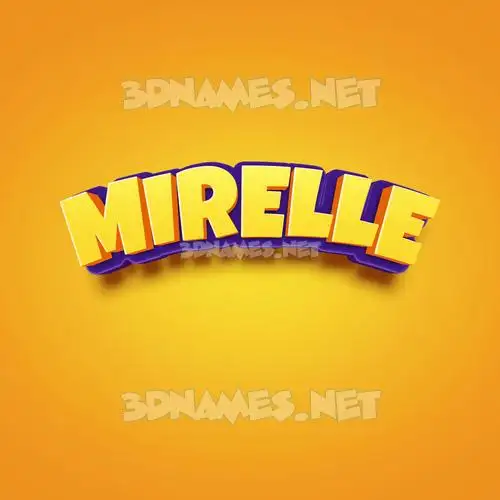 mirelle in Orange Toon style - 3D name wallpaper mirelle in Orange Toon style - 3D name wallpaper
