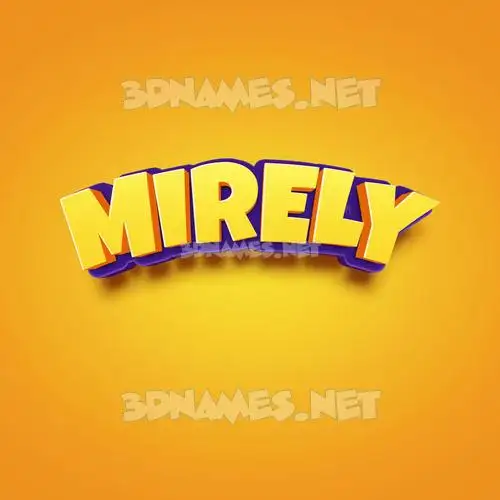 mirely in Orange Toon style - 3D name wallpaper mirely in Orange Toon style - 3D name wallpaper