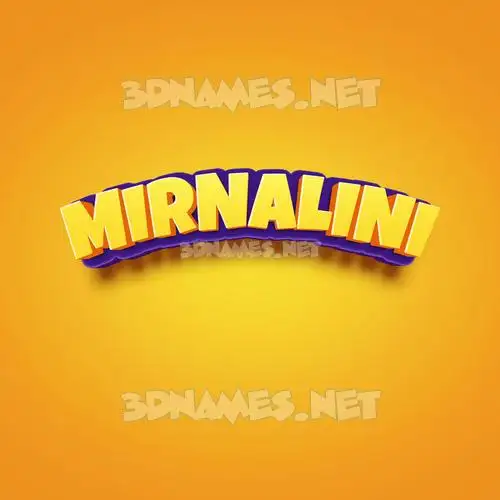 mirnalini in Orange Toon style - 3D name wallpaper