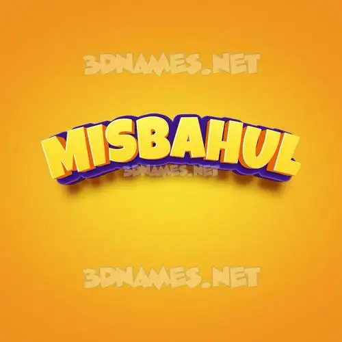 misbahul in Orange Toon style - 3D name wallpaper misbahul in Orange Toon style - 3D name wallpaper