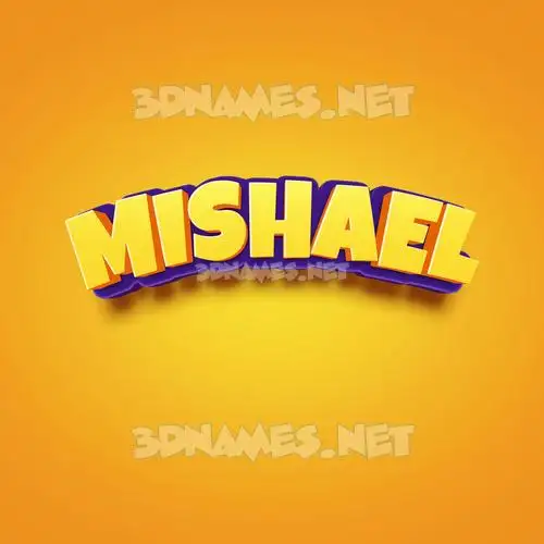 mishael in Orange Toon style - 3D name wallpaper mishael in Orange Toon style - 3D name wallpaper