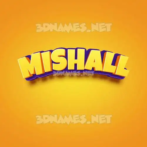 mishall in Orange Toon style - 3D name wallpaper mishall in Orange Toon style - 3D name wallpaper