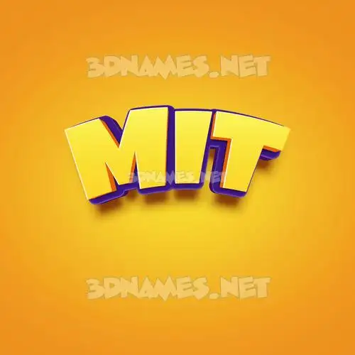 mit in Orange Toon style - 3D name wallpaper mit in Orange Toon style - 3D name wallpaper
