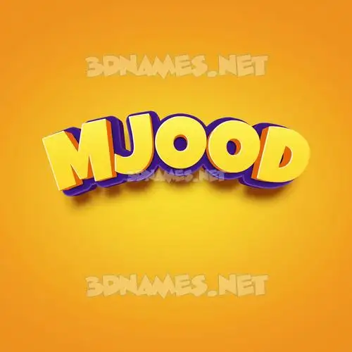 mjood in Orange Toon style - 3D name wallpaper mjood in Orange Toon style - 3D name wallpaper