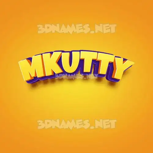mkutty in Orange Toon style - 3D name wallpaper mkutty in Orange Toon style - 3D name wallpaper