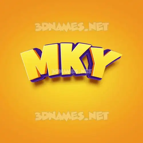 mky in Orange Toon style - 3D name wallpaper mky in Orange Toon style - 3D name wallpaper