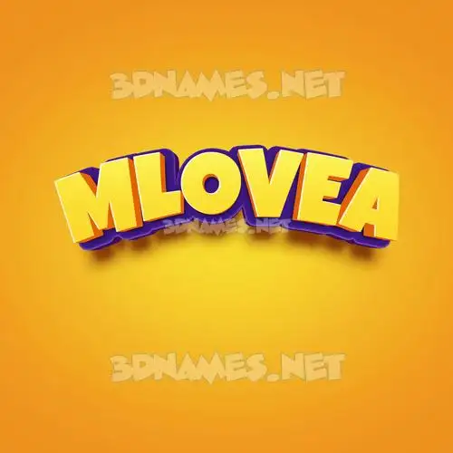 mlovea in Orange Toon style - 3D name wallpaper mlovea in Orange Toon style - 3D name wallpaper