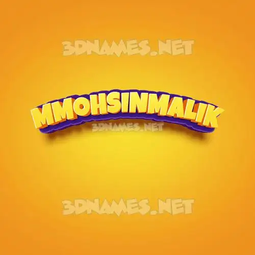mmohsinmalik in Orange Toon style - 3D name wallpaper mmohsinmalik in Orange Toon style - 3D name wallpaper
