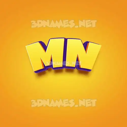 mn in Orange Toon style - 3D name wallpaper mn in Orange Toon style - 3D name wallpaper