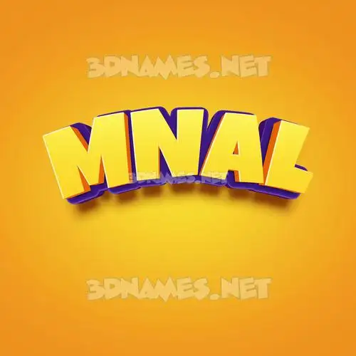 mnal in Orange Toon style - 3D name wallpaper mnal in Orange Toon style - 3D name wallpaper