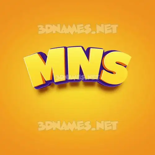 mns in Orange Toon style - 3D name wallpaper mns in Orange Toon style - 3D name wallpaper