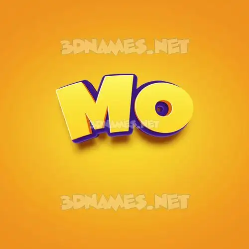 mo in Orange Toon style - 3D name wallpaper mo in Orange Toon style - 3D name wallpaper