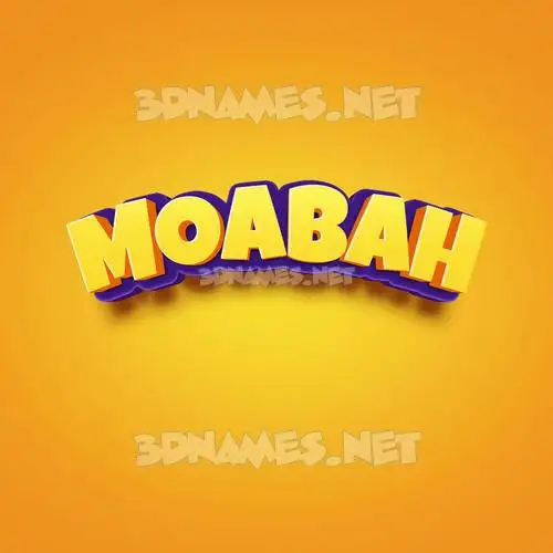 moabah in Orange Toon style - 3D name wallpaper moabah in Orange Toon style - 3D name wallpaper