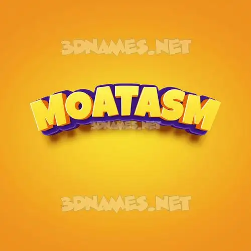 moatasm in Orange Toon style - 3D name wallpaper moatasm in Orange Toon style - 3D name wallpaper