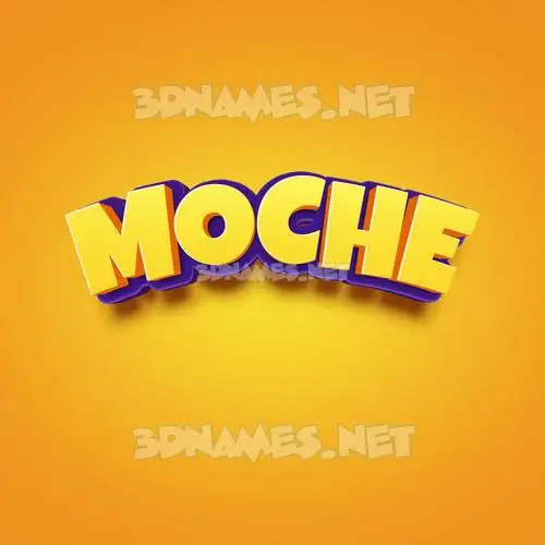 moche in Orange Toon style - 3D name wallpaper moche in Orange Toon style - 3D name wallpaper