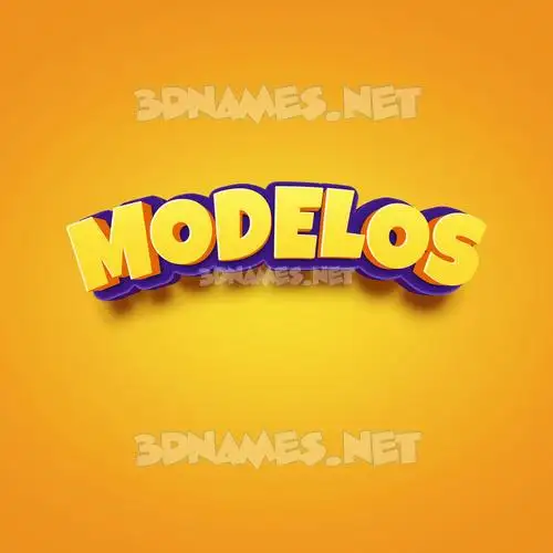 modelos in Orange Toon style - 3D name wallpaper modelos in Orange Toon style - 3D name wallpaper