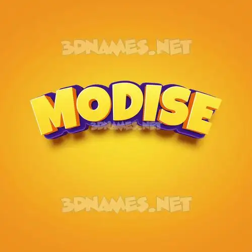 modise in Orange Toon style - 3D name wallpaper