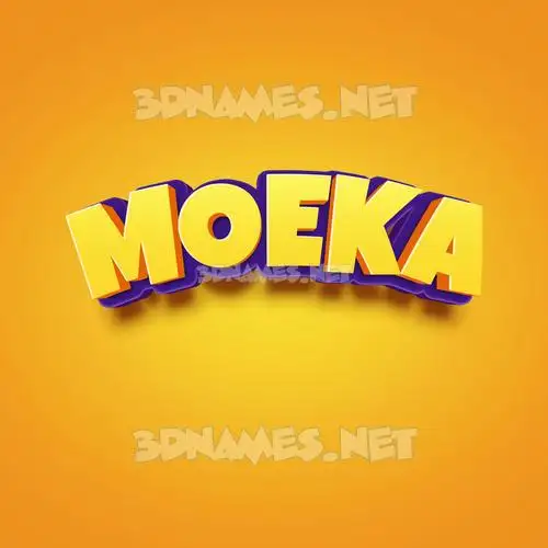 moeka in Orange Toon style - 3D name wallpaper moeka in Orange Toon style - 3D name wallpaper