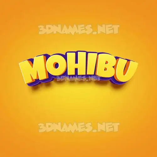 mohibu in Orange Toon style - 3D name wallpaper mohibu in Orange Toon style - 3D name wallpaper