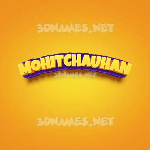 mohitchauhan in Orange Toon style - 3D name wallpaper mohitchauhan in Orange Toon style - 3D name wallpaper