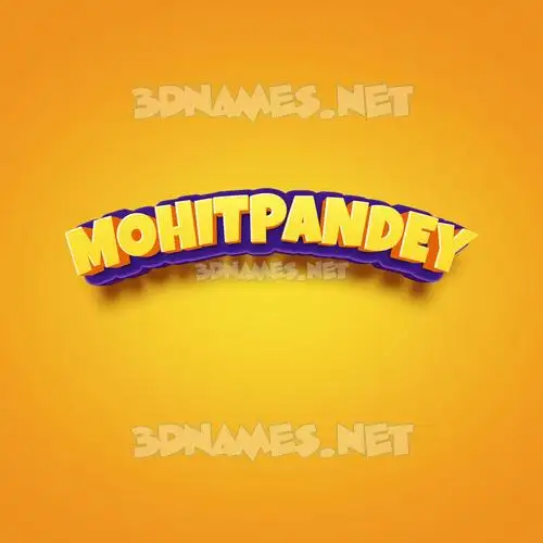 mohitpandey in Orange Toon style - 3D name wallpaper
