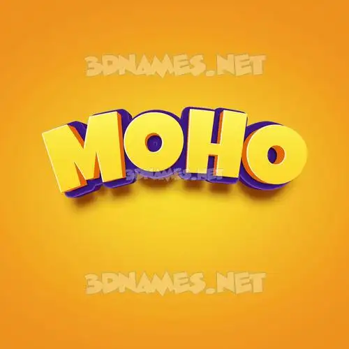 moho in Orange Toon style - 3D name wallpaper moho in Orange Toon style - 3D name wallpaper