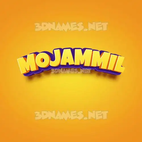 mojammil in Orange Toon style - 3D name wallpaper mojammil in Orange Toon style - 3D name wallpaper