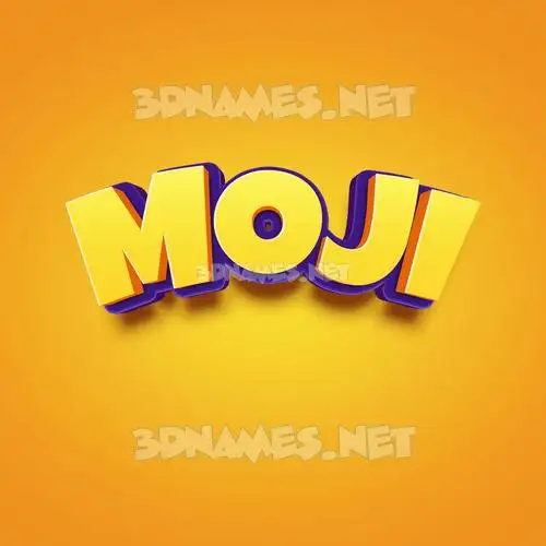 moji in Orange Toon style - 3D name wallpaper moji in Orange Toon style - 3D name wallpaper