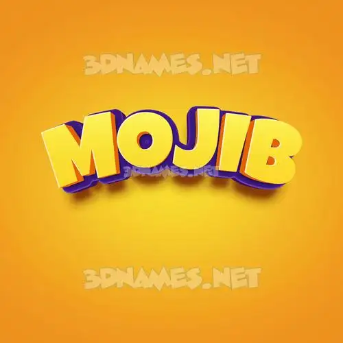 mojib in Orange Toon style - 3D name wallpaper mojib in Orange Toon style - 3D name wallpaper