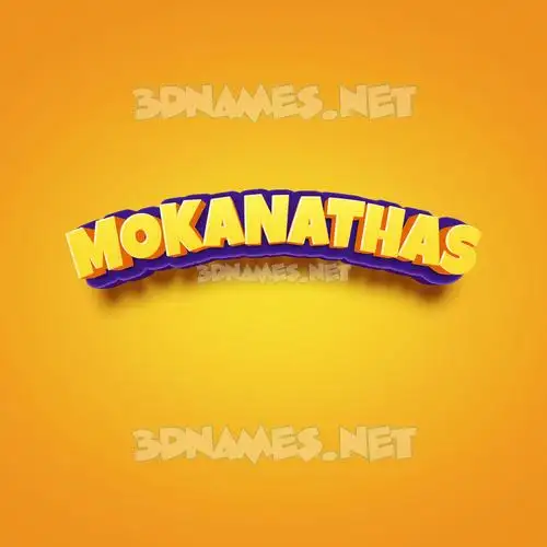 mokanathas in Orange Toon style - 3D name wallpaper mokanathas in Orange Toon style - 3D name wallpaper