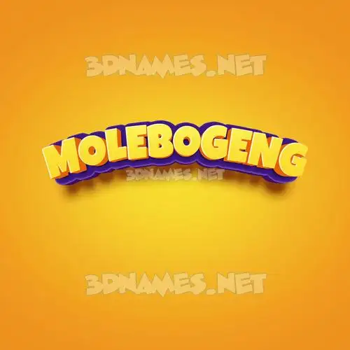 molebogeng in Orange Toon style - 3D name wallpaper