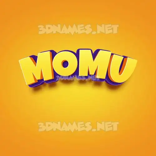 momu in Orange Toon style - 3D name wallpaper momu in Orange Toon style - 3D name wallpaper