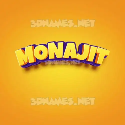 monajit in Orange Toon style - 3D name wallpaper monajit in Orange Toon style - 3D name wallpaper
