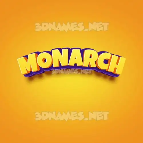 monarch in Orange Toon style - 3D name wallpaper monarch in Orange Toon style - 3D name wallpaper