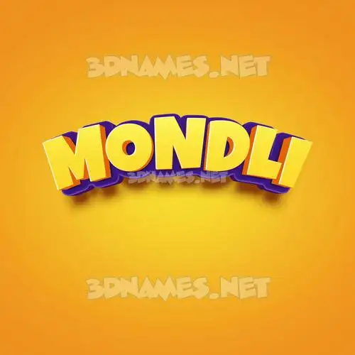 mondli in Orange Toon style - 3D name wallpaper mondli in Orange Toon style - 3D name wallpaper