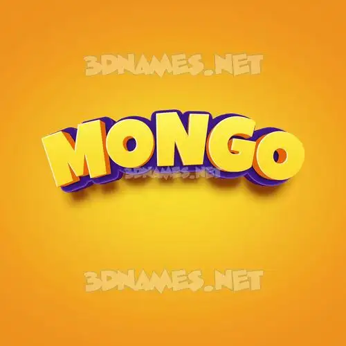 mongo in Orange Toon style - 3D name wallpaper mongo in Orange Toon style - 3D name wallpaper