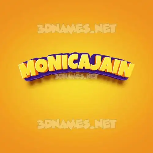 monicajain in Orange Toon style - 3D name wallpaper monicajain in Orange Toon style - 3D name wallpaper