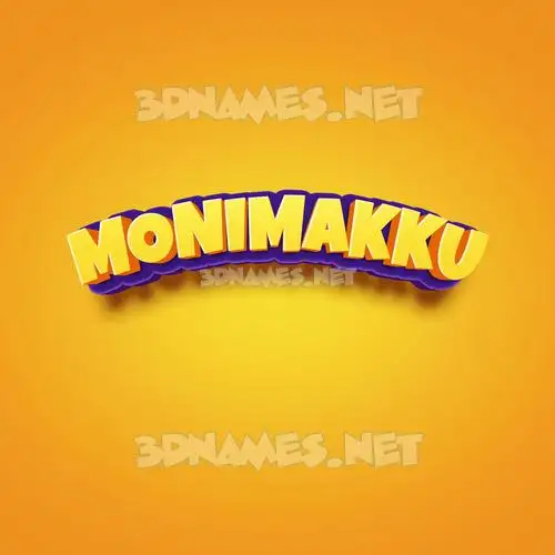 monimakku in Orange Toon style - 3D name wallpaper monimakku in Orange Toon style - 3D name wallpaper