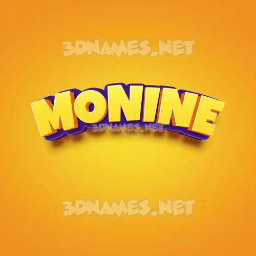 monine in Orange Toon style - 3D name wallpaper monine in Orange Toon style - 3D name wallpaper