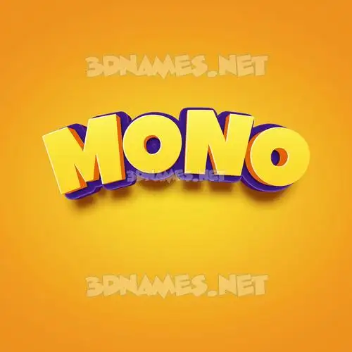 mono in Orange Toon style - 3D name wallpaper mono in Orange Toon style - 3D name wallpaper