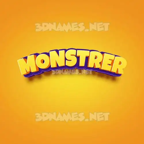 monstrer in Orange Toon style - 3D name wallpaper monstrer in Orange Toon style - 3D name wallpaper