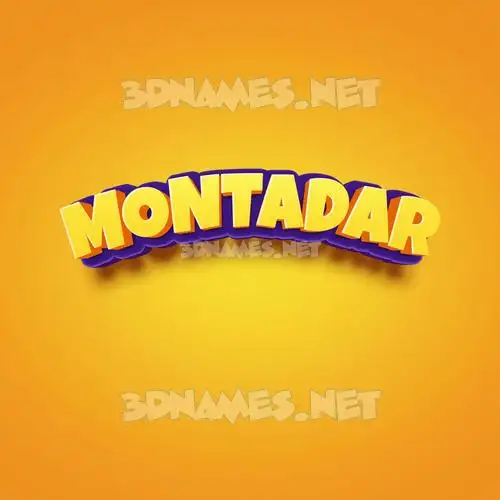 montadar in Orange Toon style - 3D name wallpaper montadar in Orange Toon style - 3D name wallpaper