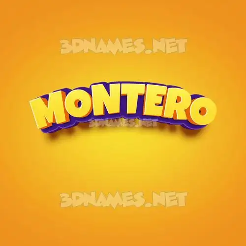 montero in Orange Toon style - 3D name wallpaper montero in Orange Toon style - 3D name wallpaper