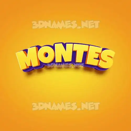 montes in Orange Toon style - 3D name wallpaper montes in Orange Toon style - 3D name wallpaper