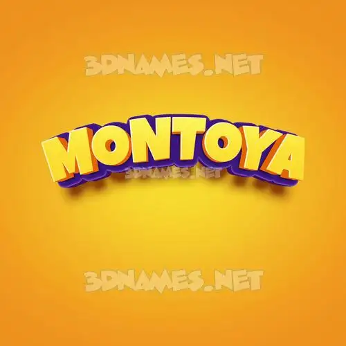 montoya in Orange Toon style - 3D name wallpaper