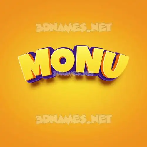 monu in Orange Toon style - 3D name wallpaper monu in Orange Toon style - 3D name wallpaper