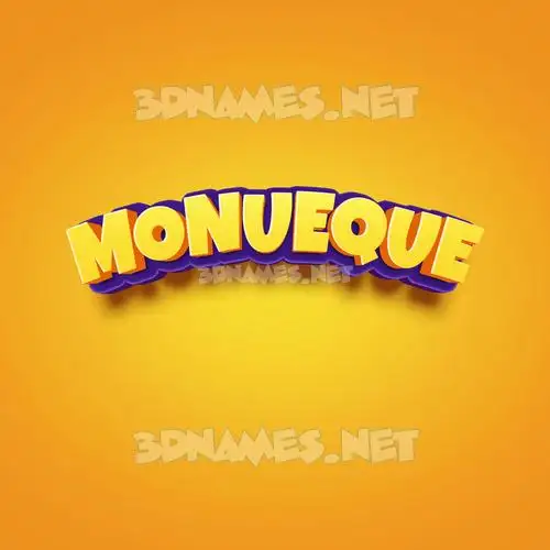 monueque in Orange Toon style - 3D name wallpaper monueque in Orange Toon style - 3D name wallpaper