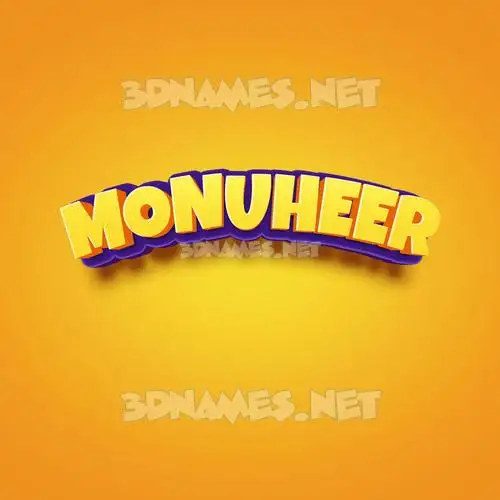 monuheer in Orange Toon style - 3D name wallpaper monuheer in Orange Toon style - 3D name wallpaper